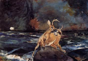 Winslow Homer : A Good Shot, Adirondacks